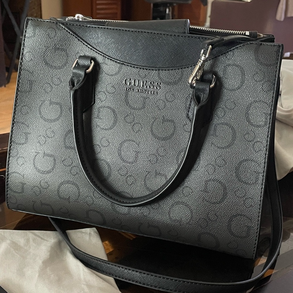 Guess Hensley Satchel Tote – Coal – NWT